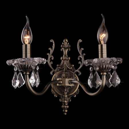 Бра с хрусталем 3281/2 античная бронза Eurosvet Elisha