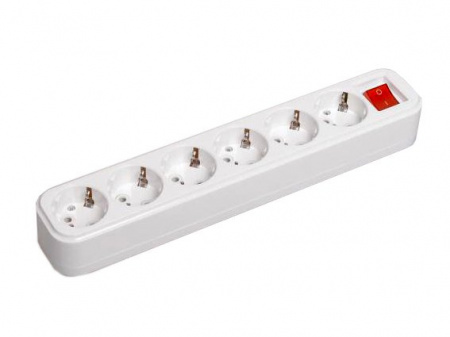 IEK Розетка переносная разб. с выкл. К06В 6 мест CLASSIC