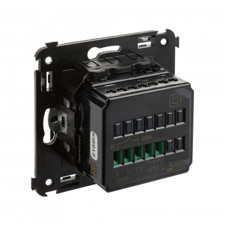 DKC Avanti Черный квадрат Термостат для теплых полов