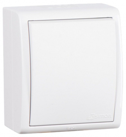 Simon 15 Aqua Белый Выключатель 1-клавишный наружный, IP54