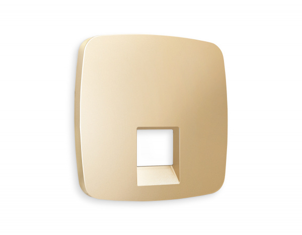 Лицевая панель OMEGA (Шампань) для компьютерной/телефонной розетки RJ-45/RJ-11 QUANT OP6120