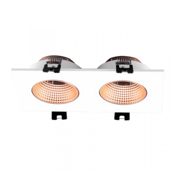 DK3072-WBR Встраиваемый светильник, IP 20, 10 Вт, GU5.3, LED, белый/бронзовый, пластик