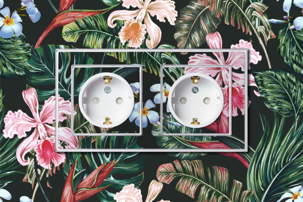 SE AtlasDesign Art Бел Розетка с/з со шторками, 16А, механизм