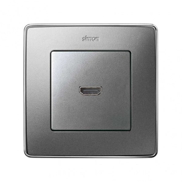 Simon 82 Detail Алюминий Накладка Розетки HDMI (7501094-039)