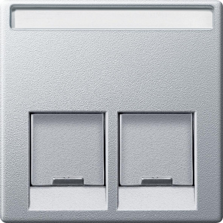 SE Merten SM Алюминий Центральная плата для розетки 2-ой с разъемом RJ45