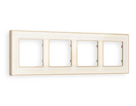 Рамка ALFA Arctic (Бежевый Стекло органическое/Шампань) 4-ая AF580344