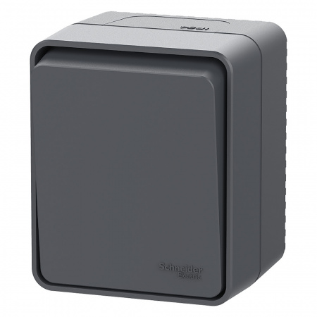 SE AtlasDesign Profi54 Наруж Антрацит Выключатель кнопочный 1-клавишный 10 АХ