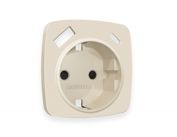 Лицевая панель OMEGA (Бежевый матовый) для электрической розетки с/з со шторками 2USB A+C QUANT OP3300