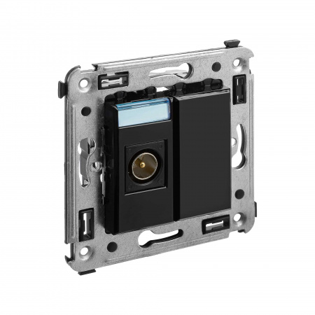 DKC Avanti Черный квадрат Розетка TV оконечная