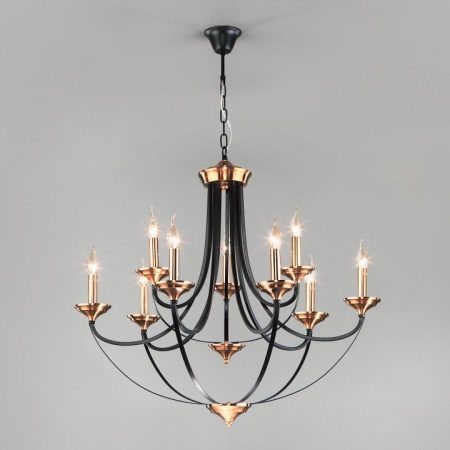 Подвесная люстра в стиле лофт 60098/9 черный Eurosvet Lazzaro