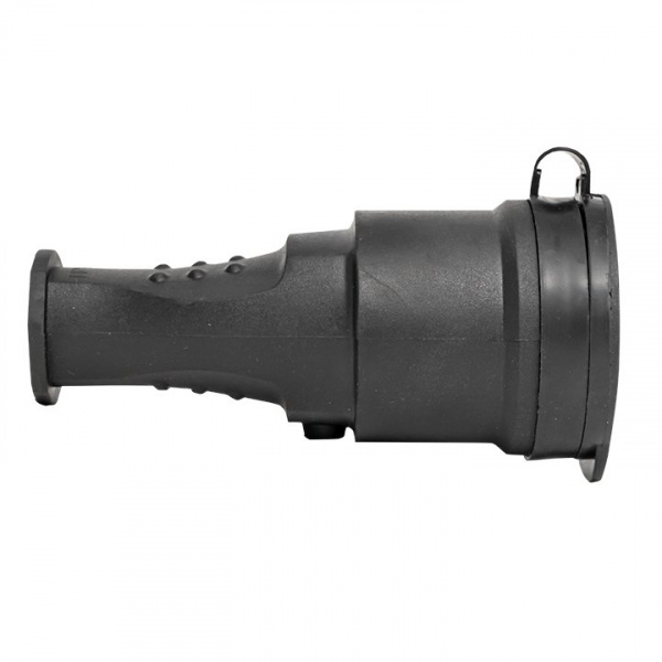 EKF Basic Розетка переносная с защитной крышкой каучуковая 230В 2P+PE 16A IP44