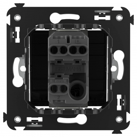 DKC Avanti Черный квадрат Переключатель одноклавишный