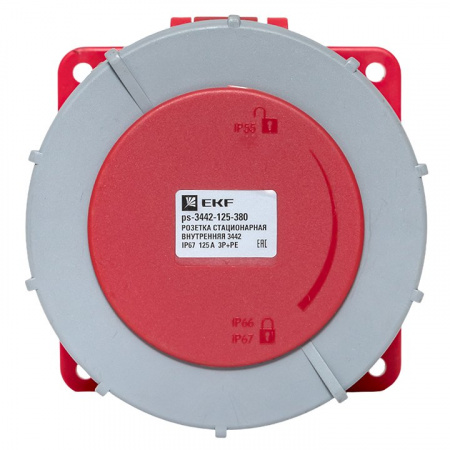 EKF PROxima Розетка стационарная внутренняя 3442 3Р+РЕ 125А 380В IP67