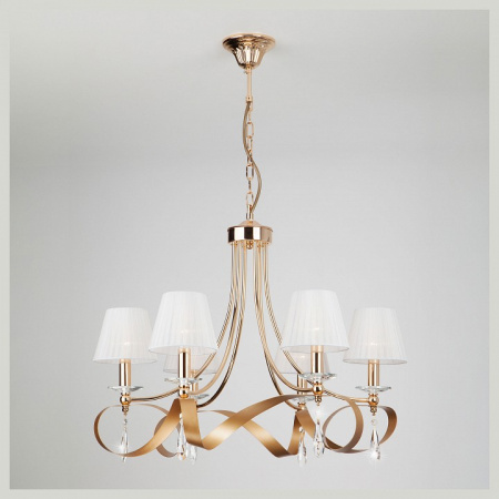 Классическая люстра с абажурами 60063/6 золото Eurosvet Adelia Классическая люстра с абажурами 60063/6 золото Eurosvet Adelia