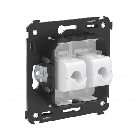 DKC Avanti Компьютерная розетка RJ-45 без шторки в стену, кат.5е двойная, Белое облако