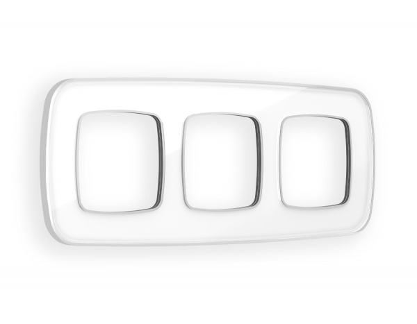 Рамка OMEGA Coint (Белый Стекло органическое/Серебро) 3-ая OF640133