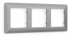 Рамка ALFA Line (Сталь матовый) 3-ая AF110503