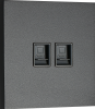 Donel Компьютерная розетка RJ45 + RJ45 (двойная) cat.6/ClassE-8/8, черный, серия N96, DT166BL