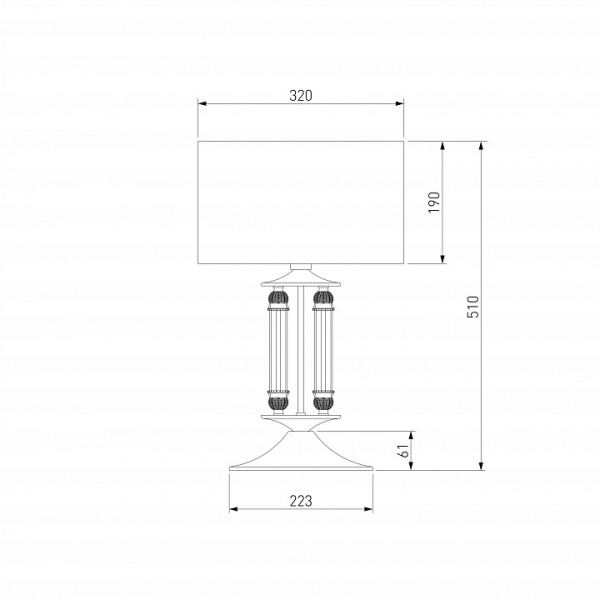Настольная лампа с абажуром 01045/1 сатин-никель Eurosvet Adagio