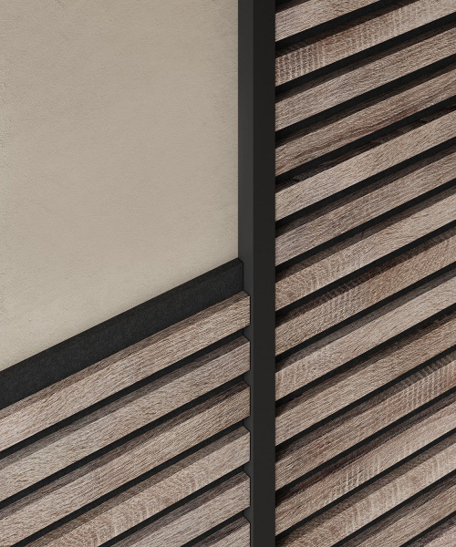 Руст стыковочный 25х22х2750мм, МДФ, черный