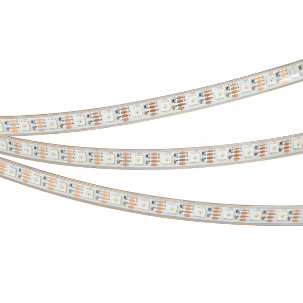 Лента герметичная SPI-P-B60-12mm 12V RGB-PX1-BPT (8 W/m, IP66, 5060, 5m) (Arlight, бегущий огонь)