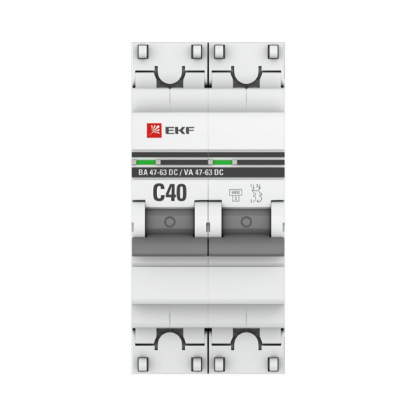 EKF PROxima Автоматический выключатель 2P 40А (C) 6кА ВА 47-63 DC