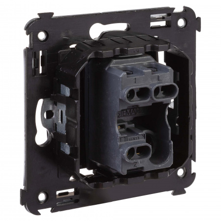 DKC Avanti Черный квадрат Переключатель одноклавишный