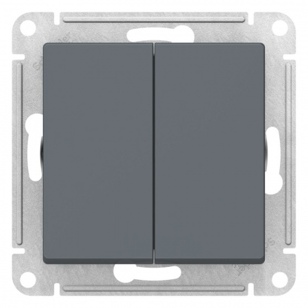 Systeme Electric AtlasDesign Грифель Переключатель 2-клавишный перекрестный, 2 x сх. 7, 10АХ, механизм