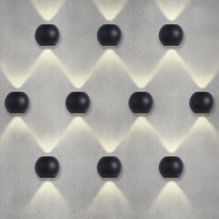 Diver черный уличный настенный светодиодный светильник 1566 TECHNO LED Elektrostandard Diver a038539