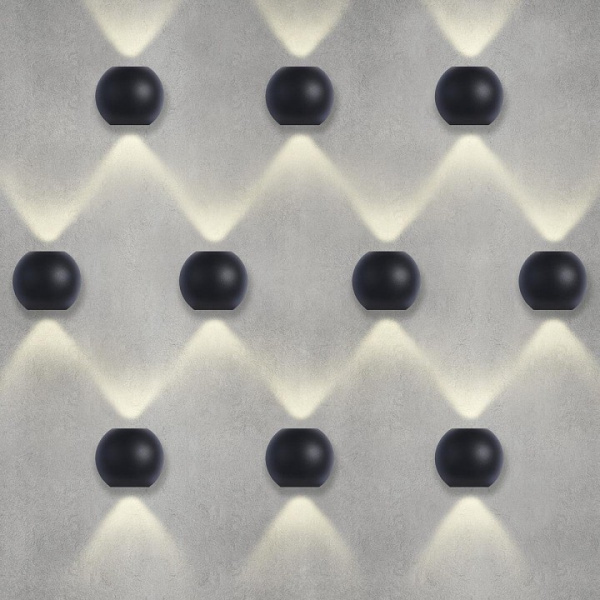 Diver черный уличный настенный светодиодный светильник 1566 TECHNO LED Elektrostandard Diver a038539