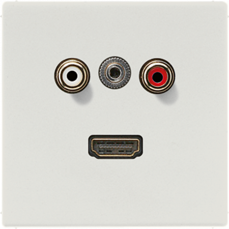 JUNG 2x Cinch Audio (RCA) / Stereo разъем (TRS 3.5 mm) / HDMI, светло-серый