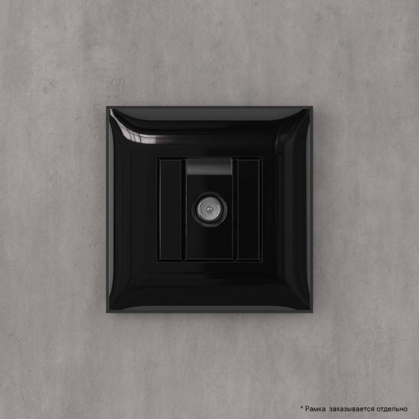 DKC Avanti Черный квадрат Розетка TV оконечная в стену
