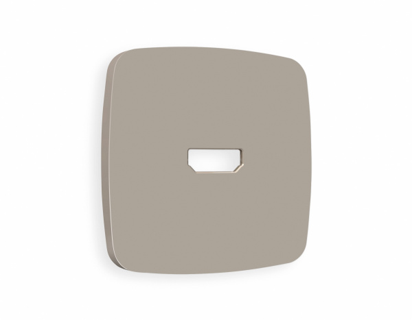 Лицевая панель OMEGA (Серо-бежевый матовый) для HDMI розетки QUANT OP3740