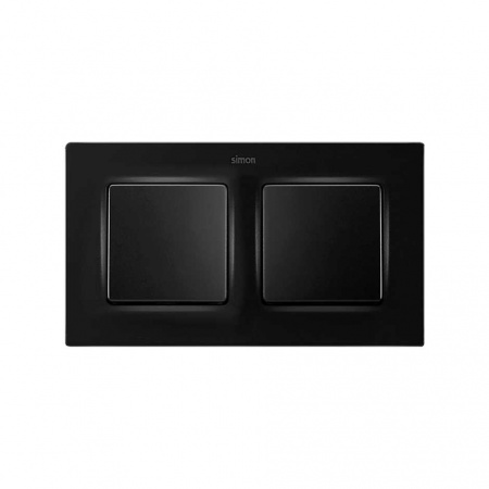 Simon S82 Concept Матовый черный, Рамка на 2 поста