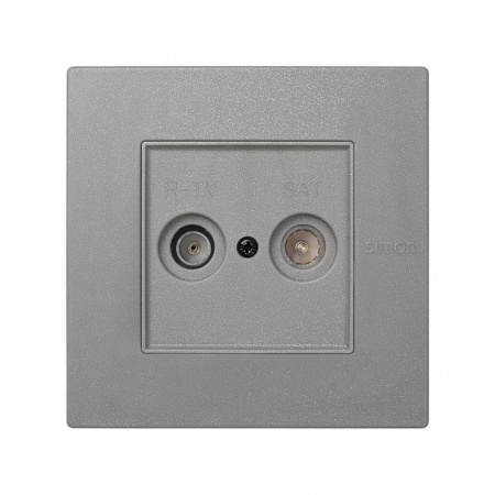 Simon 27 Scudo Серая Накладка на механизм телевизионной розетки