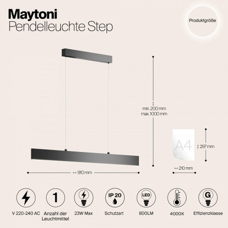Подвесной светильник P010PL-L23W4K Maytoni Step