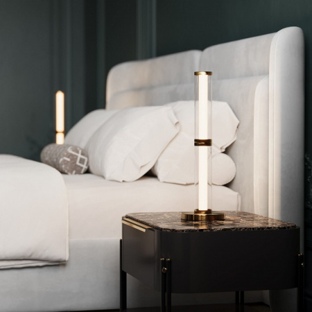 Настольный светодиодный светильник 80536/1 латунь Eurosvet Stark