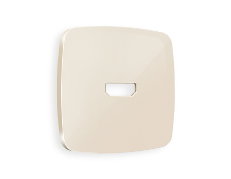 Лицевая панель OMEGA (Бежевый глянец) для HDMI розетки QUANT OP3140