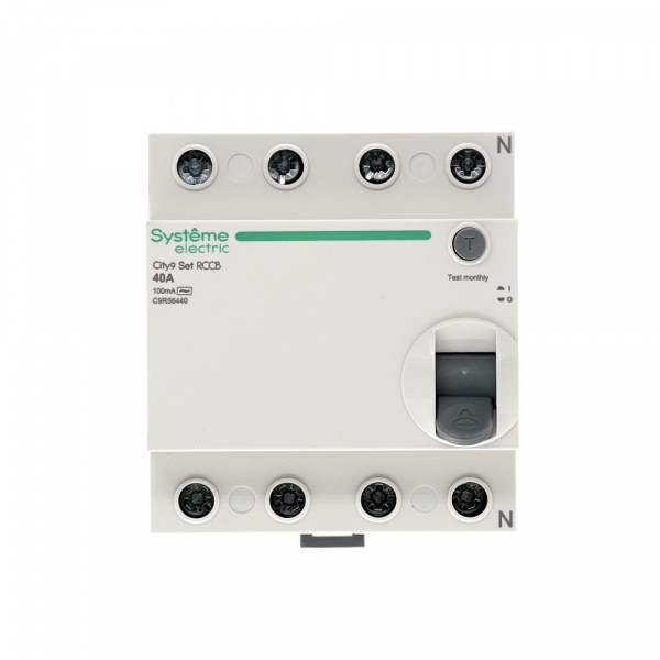 SE City9 Set Выключатель дифференциального тока (ВДТ) 40А 4P 100мА Тип-AC 400В