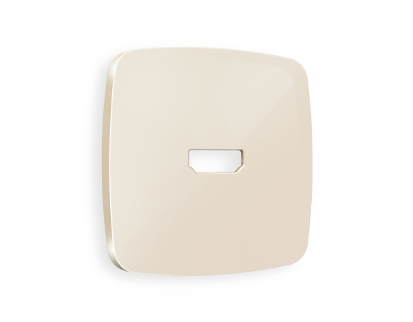 Лицевая панель OMEGA (Бежевый глянец) для HDMI розетки QUANT OP3140