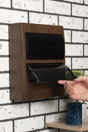 EKF PROxima Щит распределительный навесной ЩРН-П-24 темное дерево IP41