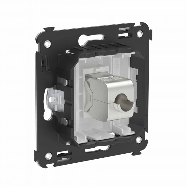 DKC Avanti Компьютерная розетка RJ-45 без шторки в стену, кат.6А одинарная экранированная, Белое облако