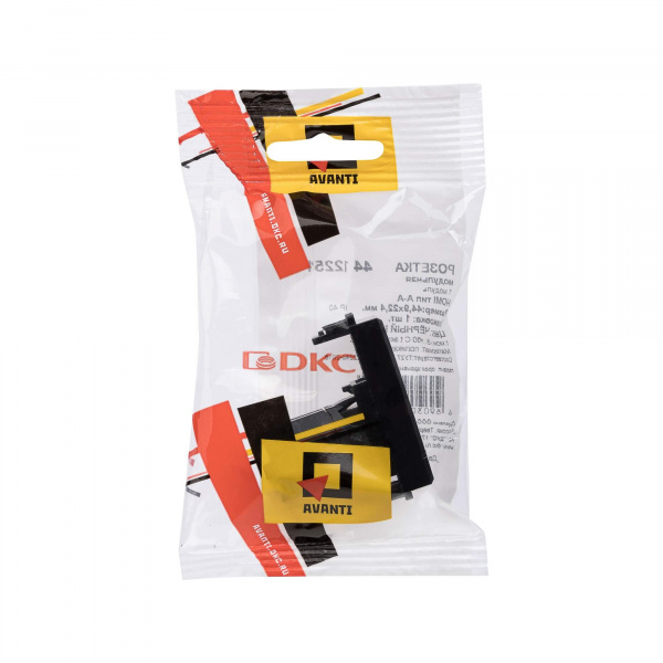 DKC Avanti Черный матовый Розетка тип А-А HDMI 1 модуль