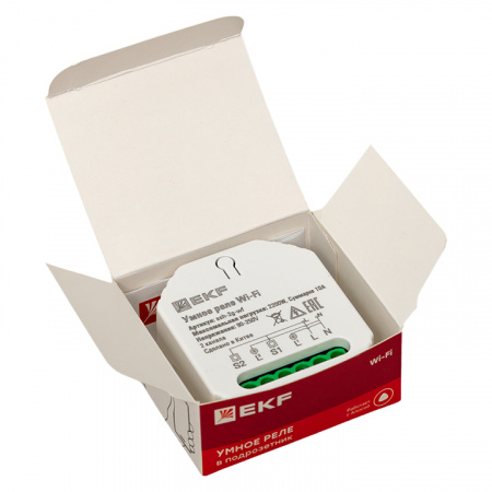 EKF Connect Умное реле в подрозетник 2-канальное Wi-Fi