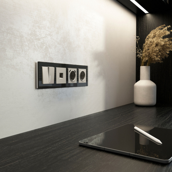 Накладка для розетки USB (дымчатый) W1279504 Накладка для розетки USB (дымчатый) W1279504