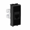 DKC Avanti Компьютерная розетка RJ-45 без шторки модульная, кат.6А, Черный квадрат, 1 модуль