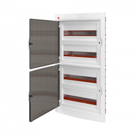 DKC Щиток встраиваемый с дверцей 72 мод.,IP41, белый, с клеммным блоком 160А