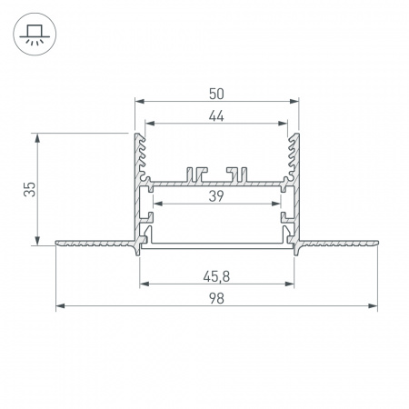 Arlight Тройник SL-LINIA45-FANTOM (Металл)
