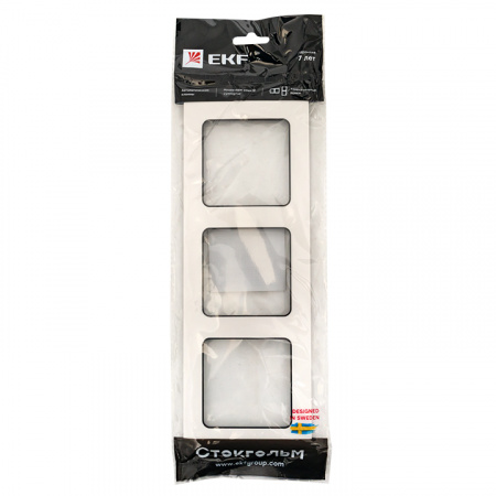 EKF PROxima Стокгольм Белый Линяя черная Рамка 3-ая