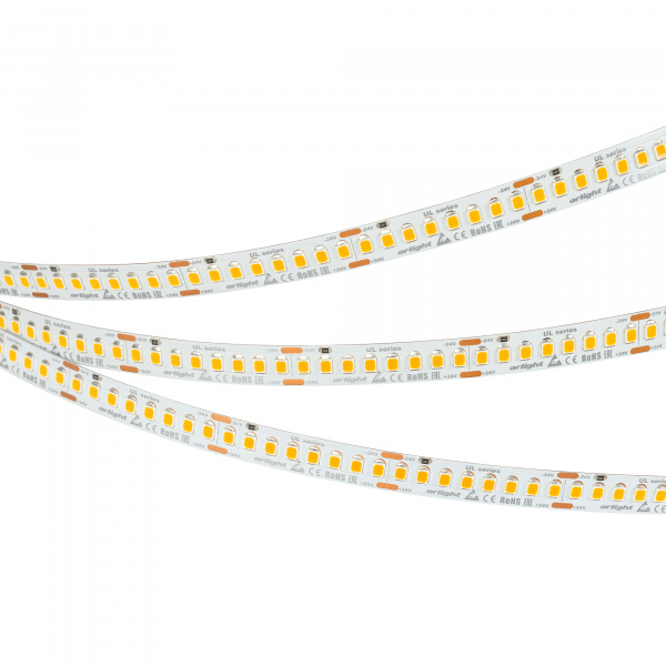 Лента UL-A200-10mm 24V Warm3500 (20 W/m, IP20, 5m) (Arlight, высок.эфф.150 лм/Вт)